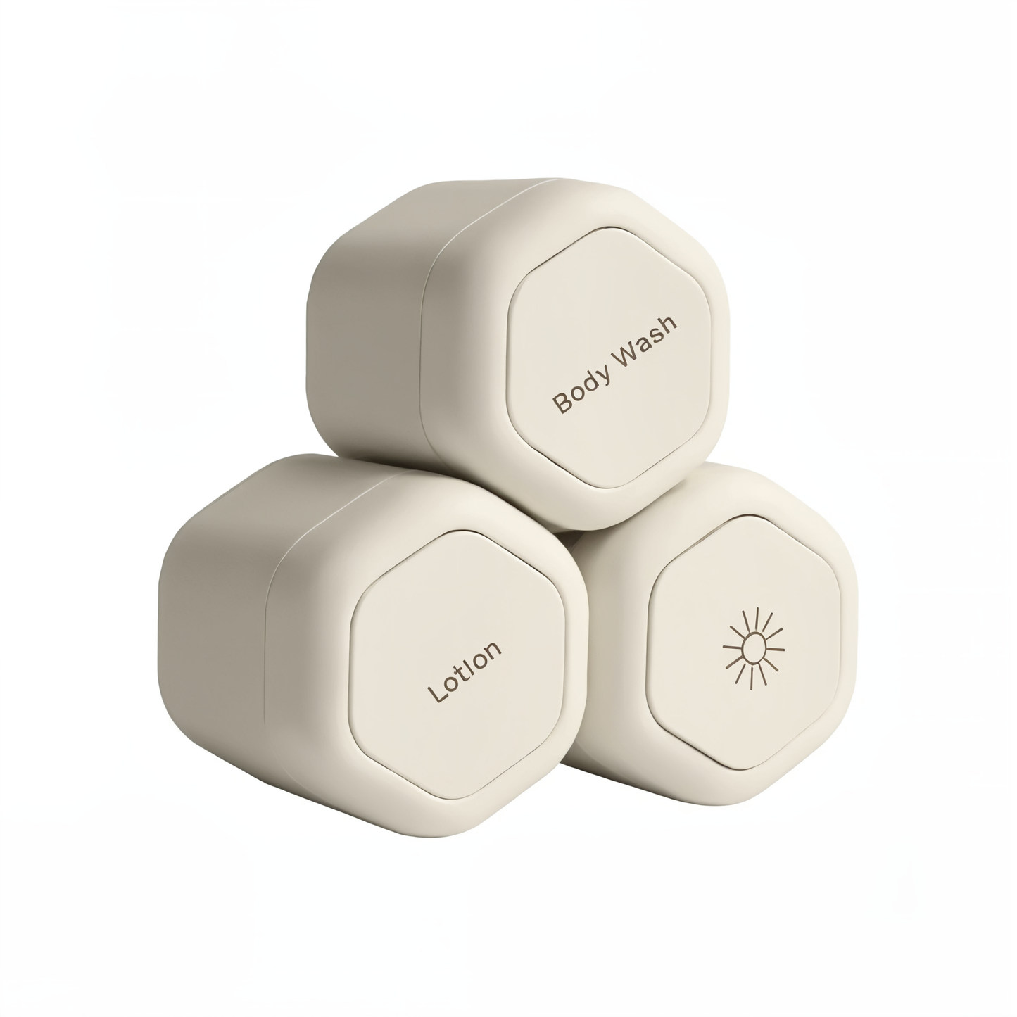 3Pcs Portable Magnetic Cosmetic Dispenser Travel Storage Magnetic Stacking Dispenser Bottle for Face Cream Sunscreen Organizer